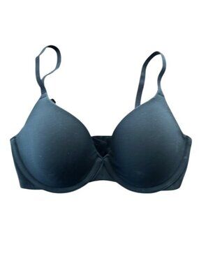 NWT Skims Fits Everybody T Shirt Bra 32H Black Onyx MSRP $54